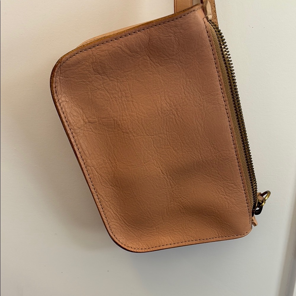 Madewell Natural Leather Zip Pouch
